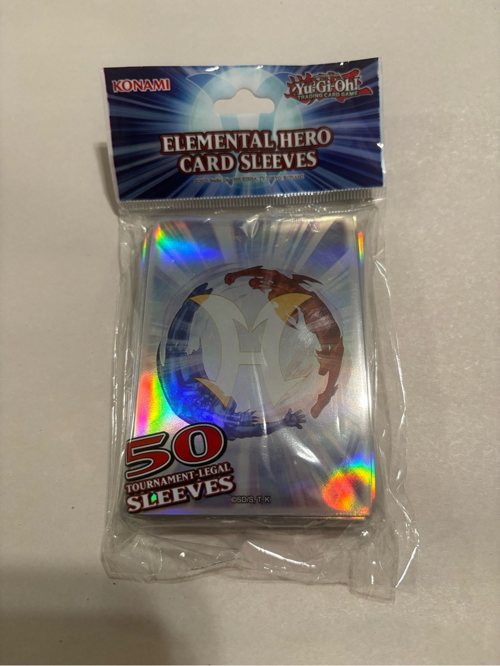 Konami Yu-Gi-Oh! Elemental HERO Holographic Card Sleeves - Silver